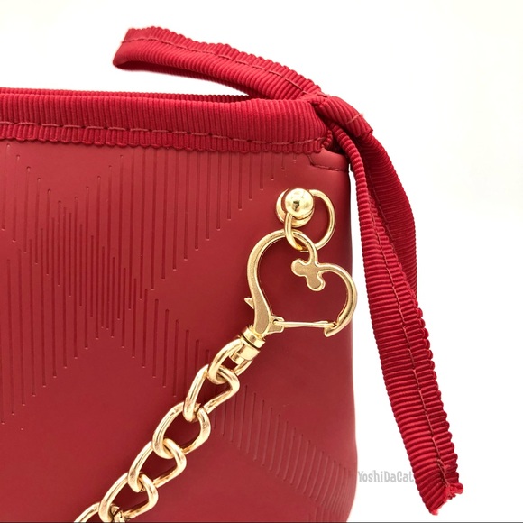 🆕 Burberry Beauty Line Cosmetic Pouch to Crossbody Bag, Dark Red, Nova Check - Picture 2 of 14